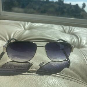 Versace Silver Aviator Sunglasses